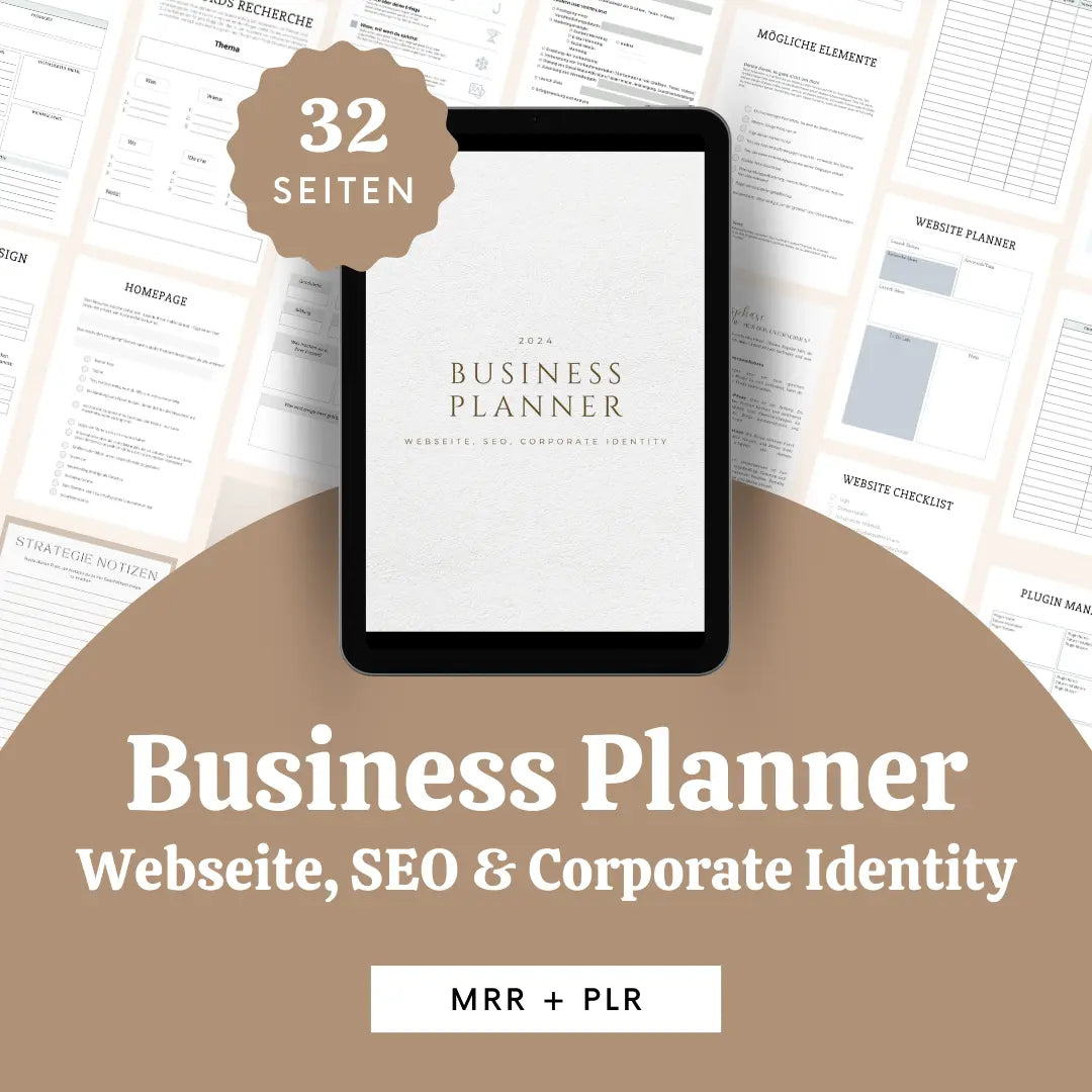Digitaler Business Planner (Inkl. MRR+PLR) - FRANZY MA