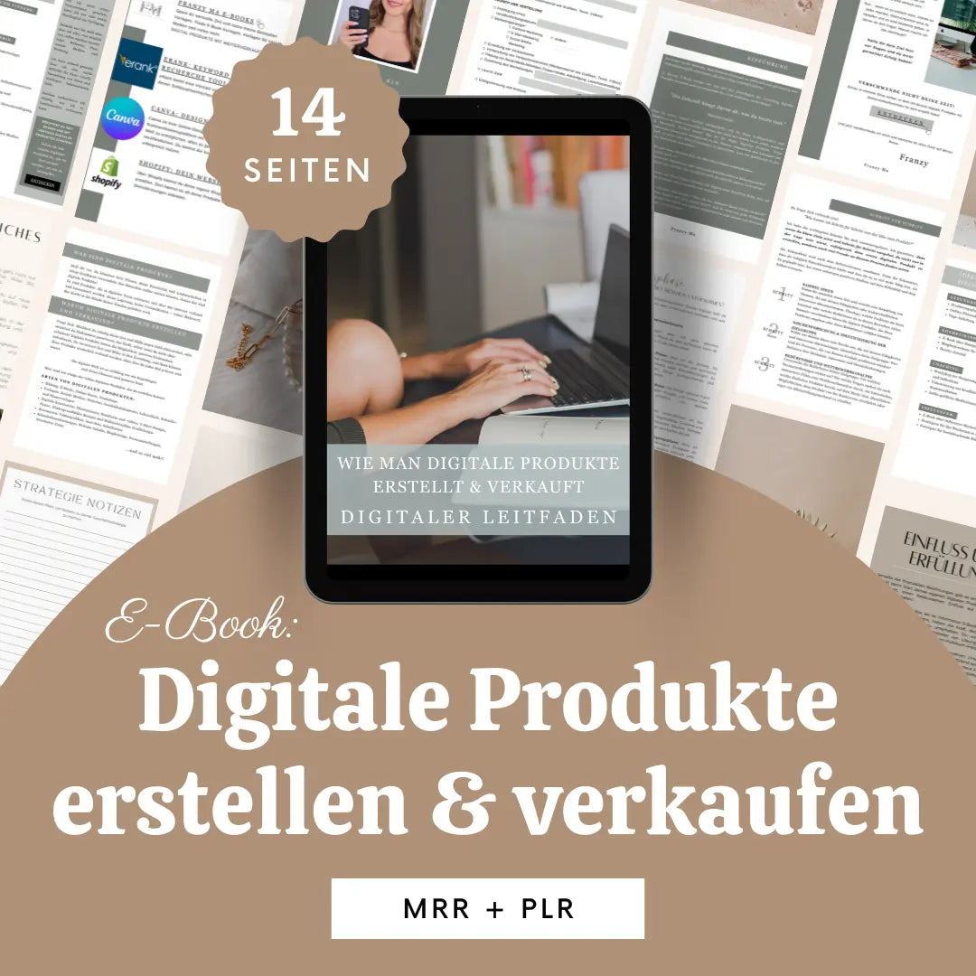 Wie man digitale Produkte erstellt & verkauft (E-Book mit MRR+PLR) - FRANZY MA
