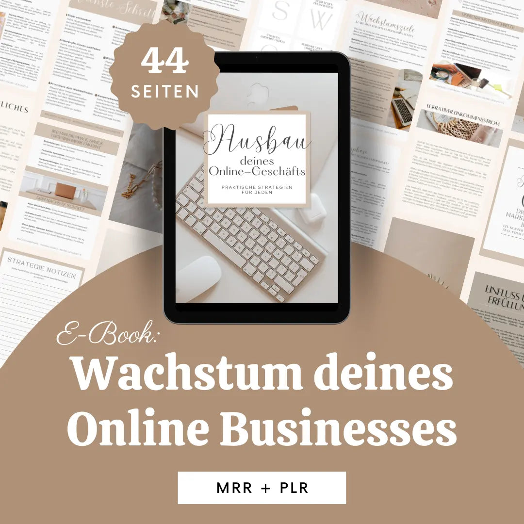 Wachstum deines Online-Geschäfts (E-Book mit MRR+PLR) - FRANZY MA