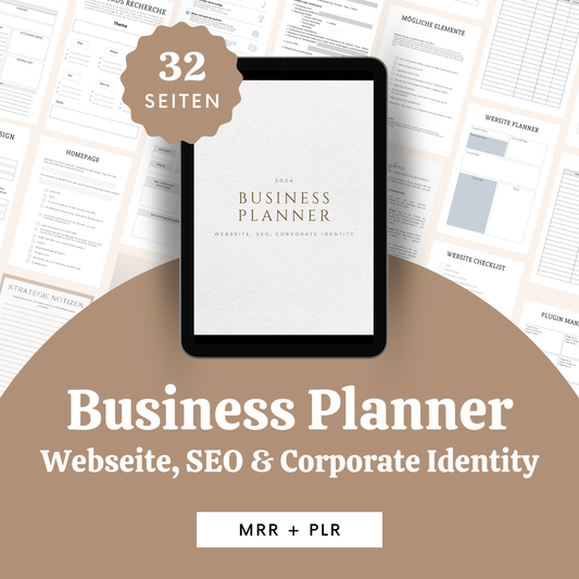 Digitaler Business Planner (Inkl. MRR+PLR)