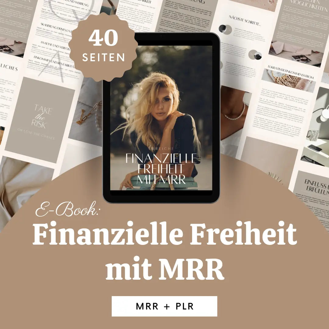 Finanzielle Freiheit mit MRR (E-Book mit MRR+PLR) - FRANZY MA